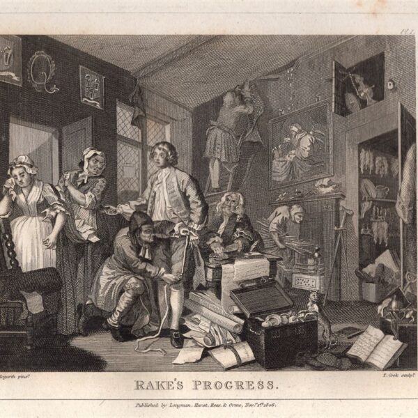 Hogarth William (1697-1764), A Rake's Progress, 1813