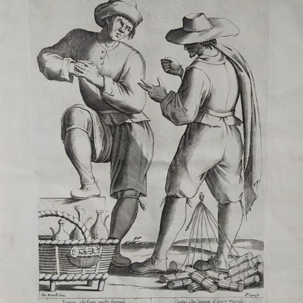 Mitelli Giuseppe Maria, Arti e Mestieri per la via, Venditore di anice e di fuochi d'artificio, 1660