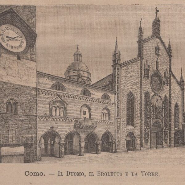 Como, Il Duomo, Il Broletto e la Torre, 1890