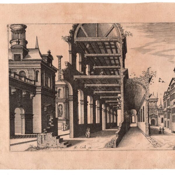 H. Cock (1518-1570) , Scenografia, 1560