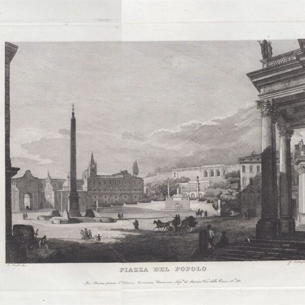 1843, Roma, Piazza del Popolo, Cottafavi