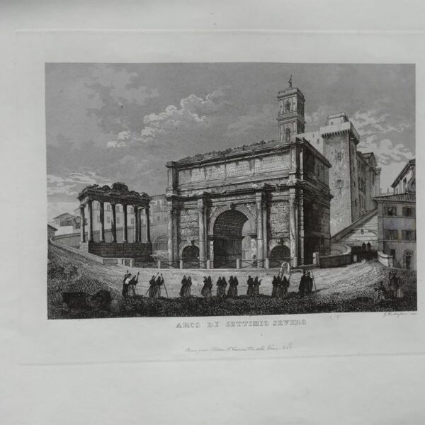 Roma,  Arco di Settimio Severo, Cottafavi, 1843