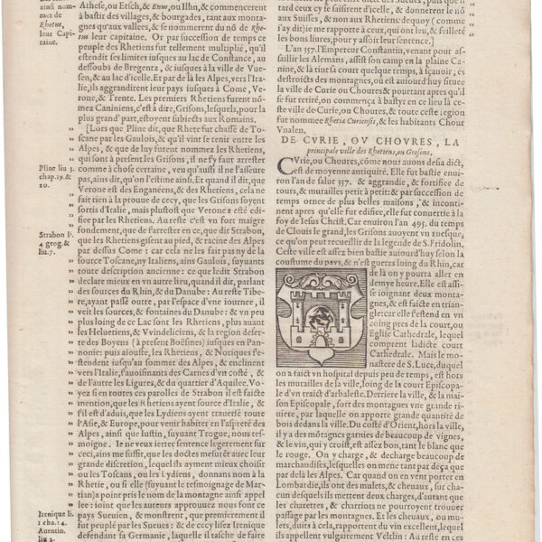 1575 Cosmografia Universale, Rhetiens ou Grifons