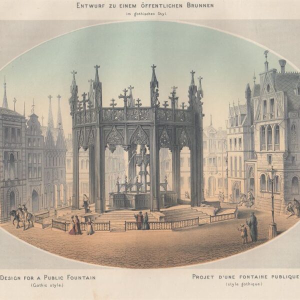 Progetto di una fontana pubblica, A.H.Payne, 1840-50