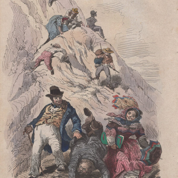 Discesa dal Vesuvio, P.Mattei, 1853