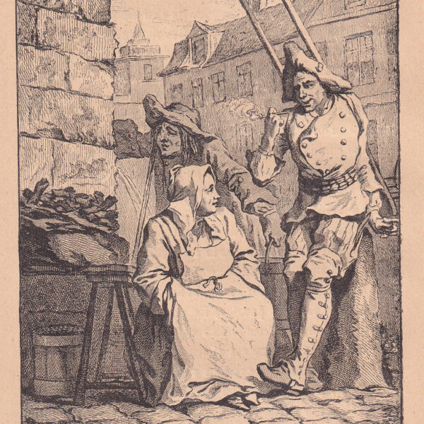 La Carbonaia, xilografia dell'800