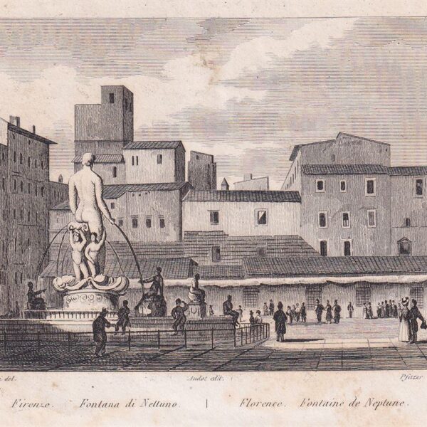 Firenze, Fontana di Nettuno, 1835