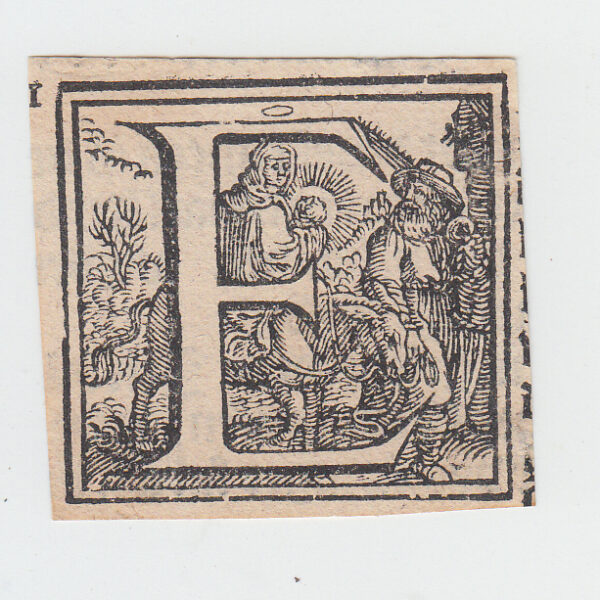 Capolettera del XVII sec., lettera E