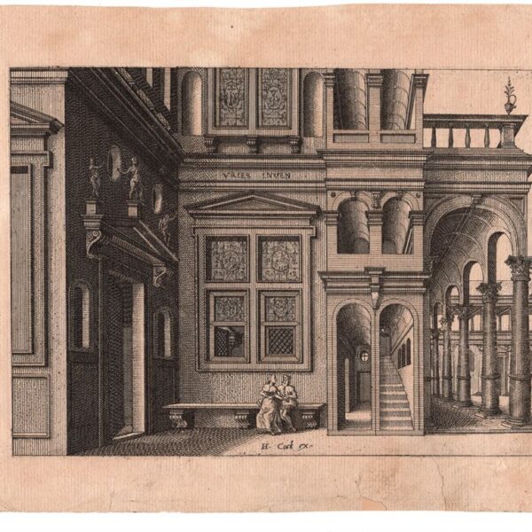 Hieronymus Cock (1518-1570) , Scenografia, 1560