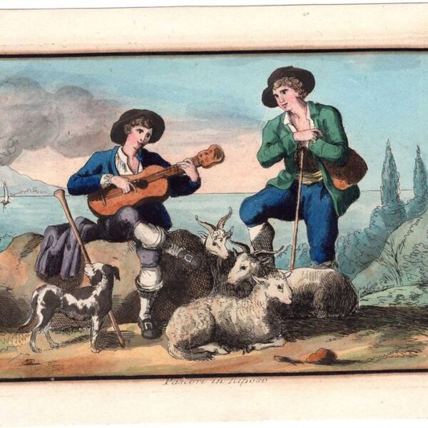 da Bartolomeo Pinelli, Pastori in riposo, Gaetano Cottafava, 1826