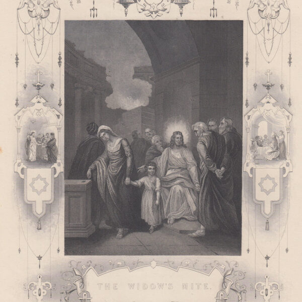 L'0fferta della vedova. Acquaforte1830-1850