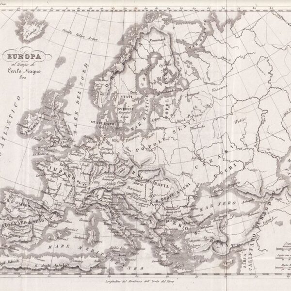 Mappa dell'Europa, 1846