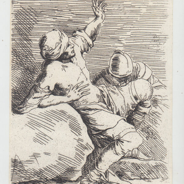Salvator Rosa, Due uomini, uno con braccio in alto