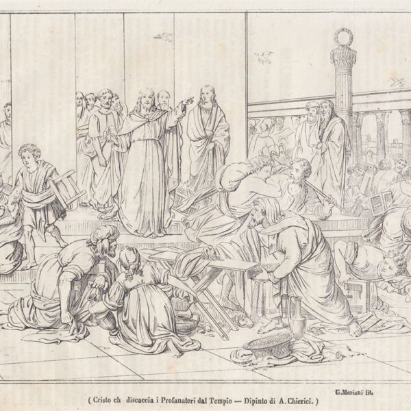 Gesù scaccia i mercanti dal tempio, 1844