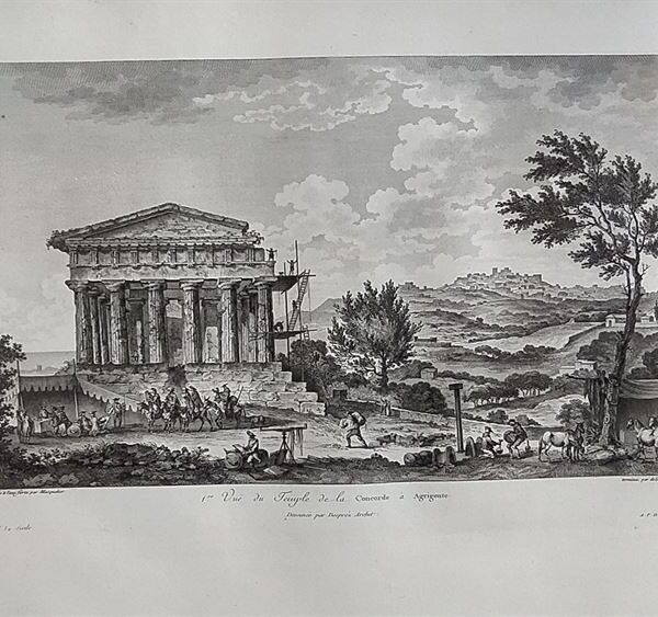 Agrigento, Tempio della Concordia, Saint-Non, 1781-86