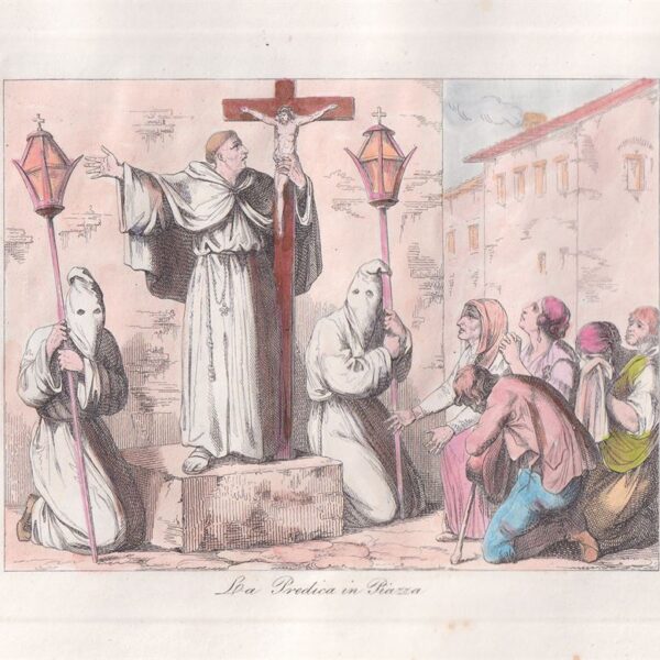 Bartolomeo Pinelli, La Predica, 1820