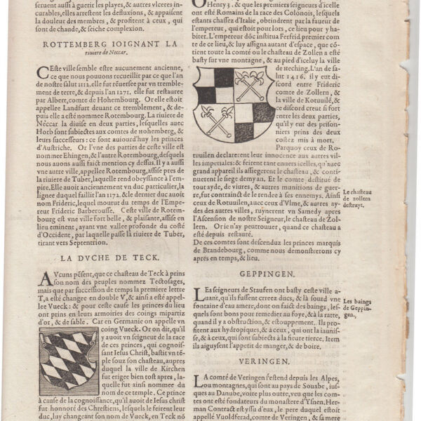 1575 Cosmografia Universale, Stemma dei Duchi di Teck