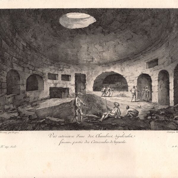 Siracusa, Interno Tombe antiche, Saint-Non, 1786