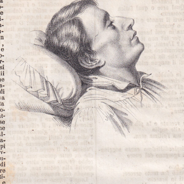 Giacomo Leopardi sul letto di morte, 1856