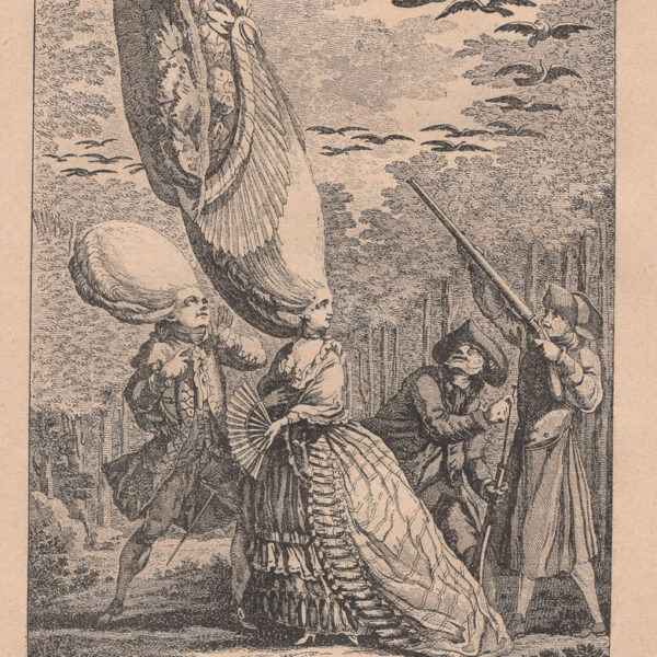 Parrucchiere, pettinatura, xilografia dell'800