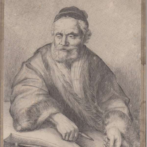 Vecchio con occhialini XIX sec.