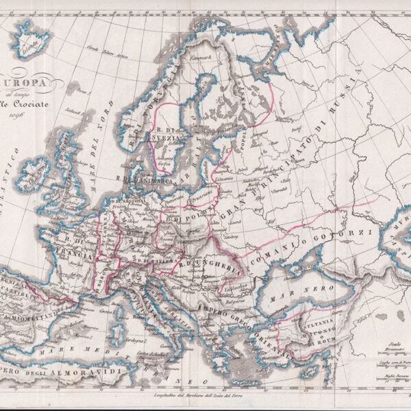Mappa dell'Europa, 1846