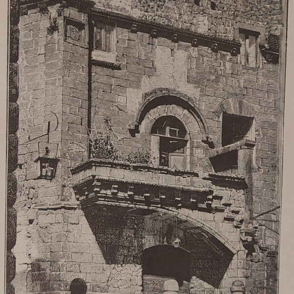 Viterbo, Balcone di Casa Porcia, 1886