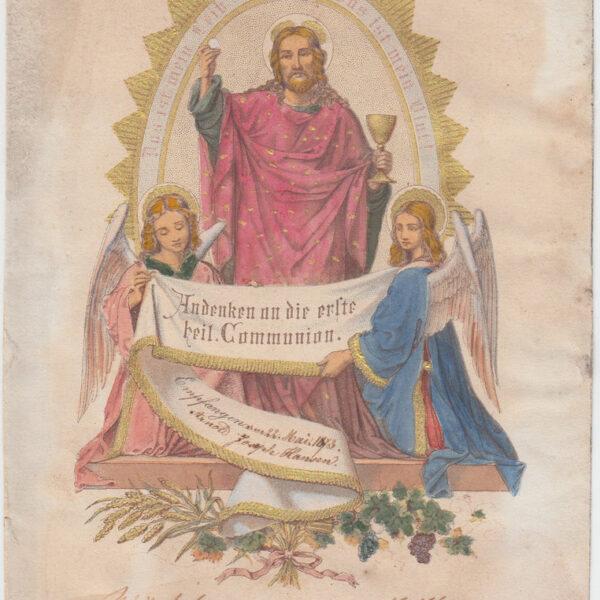 Gesù con Angeli Custodi, Comunione, 1873