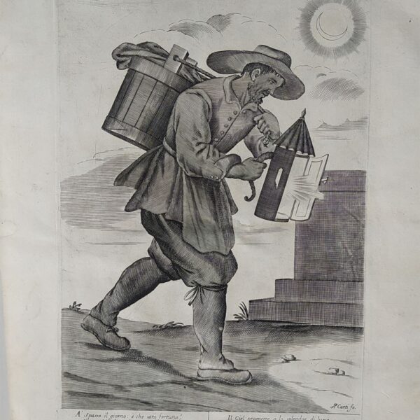 Mitelli Giuseppe Maria, Arti e Mestieri per la via, Venditore di pere e mele cotte, 1660