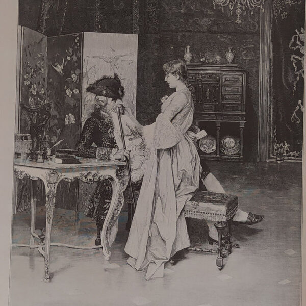 ​Una Confidenza, quadro di F.Andreotti, 1886