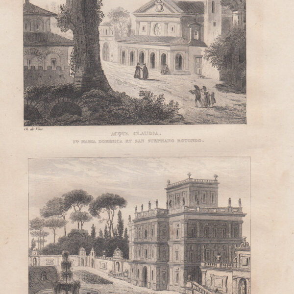 Roma, Acqua Claudia, Villa Panfili, 1834