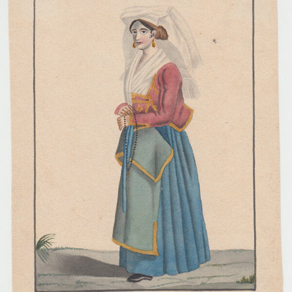Donna di Ischia, Acquarello, XIX secolo