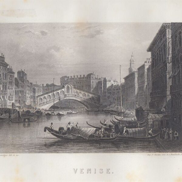 Venezia, Ponte di Rialto, 1840