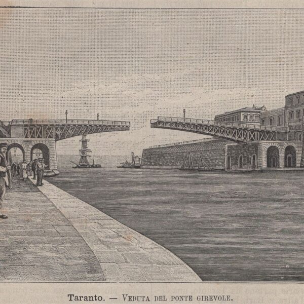 Taranto, Veduta del Ponte Girevole, 1890