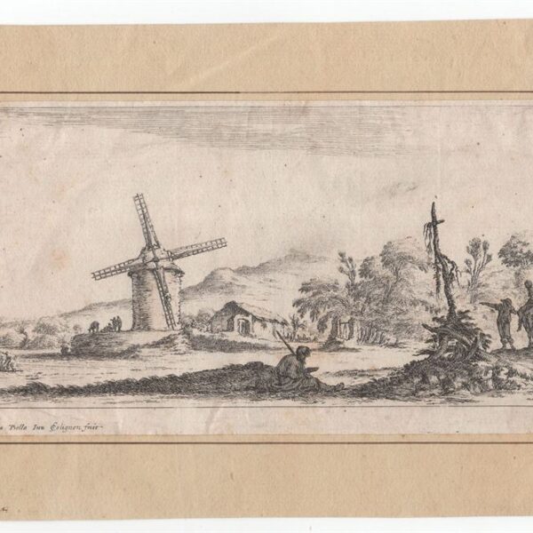 Stefano Della Bella, Paesaggio con Mulino