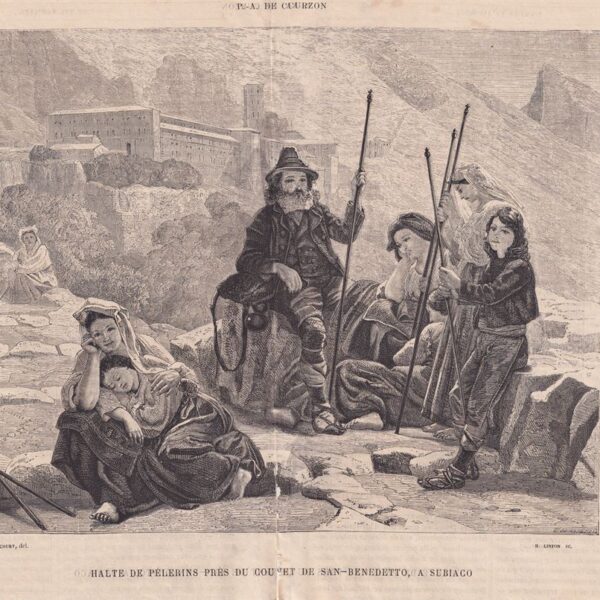 Pellegrini presso il Convento A Subiaco, 1845