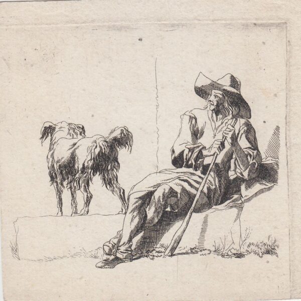 Cane e contadino, XVIII secolo