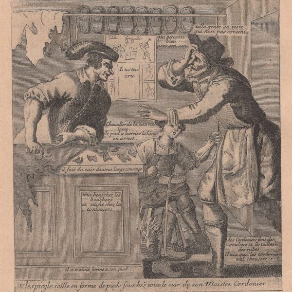 Il ciabattino, xilografia dell'800