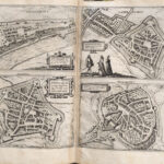 1578, Georg Braun, Hogenberg, mappe di Charlemont Landrechies Avesnes Beaumont