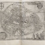 1578, Georg Braun, Frans Hogenberg, mappa di Lyre Lier Belgio da Ortelius