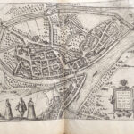1578, Georg Braun, Frans Hogenberg, mappa di Namur Belgio da Orbis Terrarum