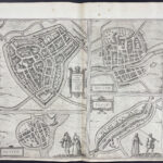 1578, Georg Braun, Frans Hogenberg, mappa di Sneec Doccum Sloten Ilsten Olanda