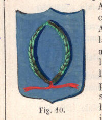 Abruzzo Ulteriore I, stemma civico, acquarellato d'epoca, 1865