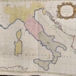 Kitchin Grande mappa della Italia del 1755 colorazione coeva cm.50x60