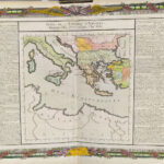 L.C.Desnos Mappa Italia e Grecia, 1761, in colorazione coeva, cm.54x39