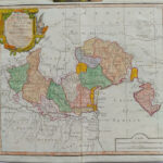 Desnon, Mappa della Italia Settentrionale, 1786 colorazione coeva Ducato Mantova