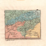 Contea di Namur Brabant Hanault Belgio mappa colorata XVII secolo
