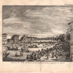 Veduta della città di Pisa e del combattimento sul Ponte, 1707