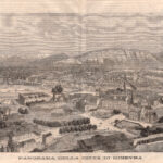 Panorama della città di Ginevra, Svizzera, Grande formato, 1865