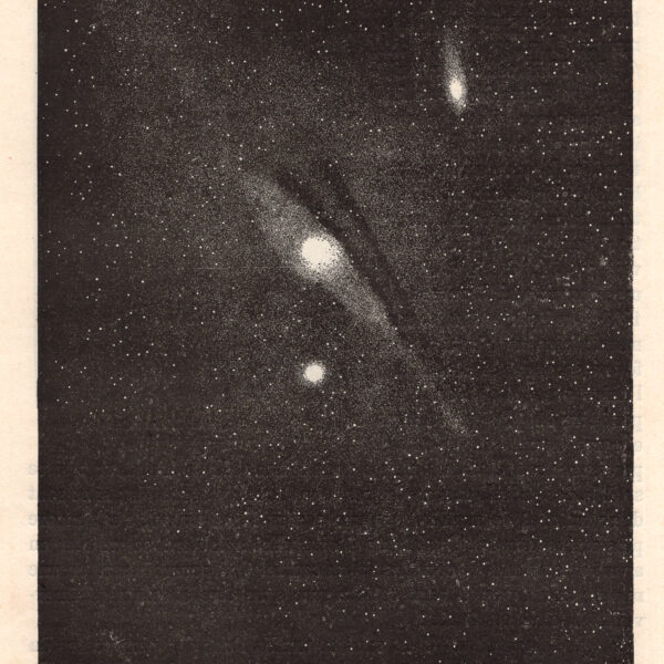 Nebulosa di Andromeda, xilografia 1882